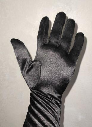 Атласні довгі рукавички4 фото