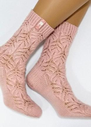 Вязаные женские носки из специальной носочной пряжи1 фото