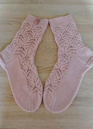 В'язані жіночі шкарпетки з спеціальної шкарпеткової пряжі6 фото