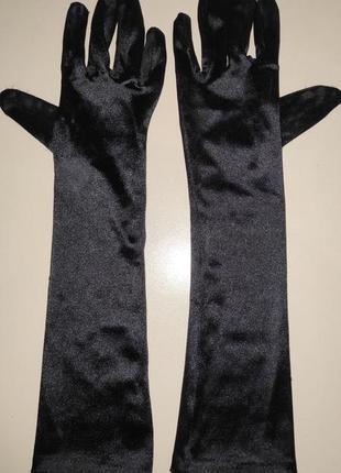 Атласні довгі рукавички7 фото