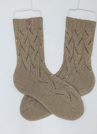 Вязаные женские носки из специальной носочной пряжи8 фото