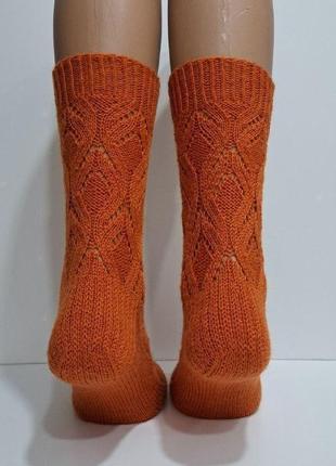 Жіночі в'язані шкарпетки із спеціальної шкарпеткової пряжі8 фото