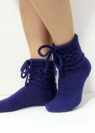 В'язані жіночі шкарпетки з спеціальної шкарпеткової пряжі7 фото
