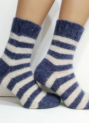 Вязаные женские носки из пряжи с альпакой10 фото