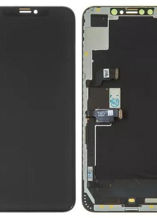 Дисплей для apple iphone xs max із сенсором і рамкою, чорний, оригінал