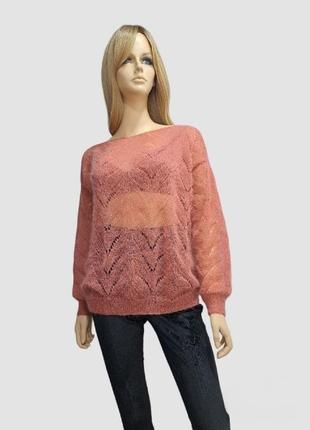 Женский вязаный свитер из мохера3 фото