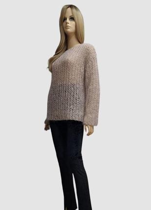 Женский вязаный свитер из мохера6 фото
