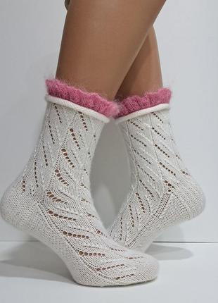 Вязаные женские носки из специальной носочной пряжи7 фото