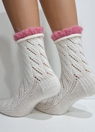 Вязаные женские носки из специальной носочной пряжи8 фото