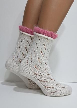 Вязаные женские носки из специальной носочной пряжи2 фото