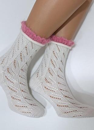 Вязаные женские носки из специальной носочной пряжи1 фото