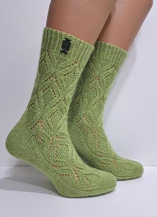 Жіночі в'язані шкарпетки із спеціальної шкарпеткової пряжі3 фото