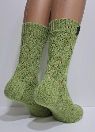 Жіночі в'язані шкарпетки із спеціальної шкарпеткової пряжі5 фото