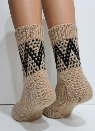 Женские вязаные носки из натуральной овечьей шерсти6 фото