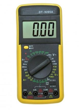 Мультиметр dt-9205a вимірювання: v, a, r, c (200 *133 * 40 ) 0.33