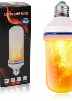 Лампа з імітацією ефекту полум'я вогню е27 led flame bulb1 фото