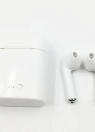 Бездротові блютуз навушники з кейсом hbq i7s tws білі2 фото