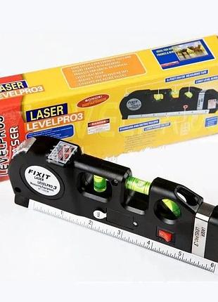 Лазерний рівень нівелір fixit laser level pro 3 в 1 з рулеткою