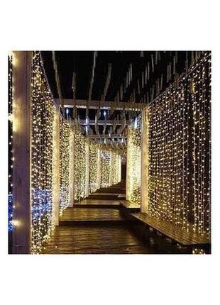 Вулична світлодіодна новорічна гірлянда "завіса" з мерехтінням1 фото