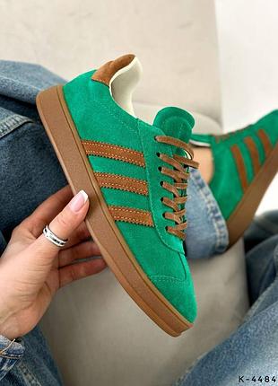 Кеды кампус женские из натуральной кожи и замши