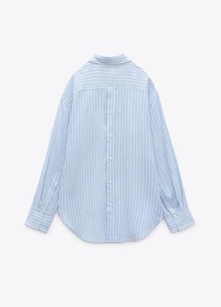 Zara льняная рубашка,новая коллекция8 фото