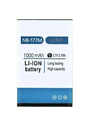Аккумулятор для nomi nb-177m, nb-5c, i177, i180, 1000mah