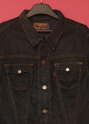 Levis type-3 red tab l black paint finish jacket куртка из денима5 фото