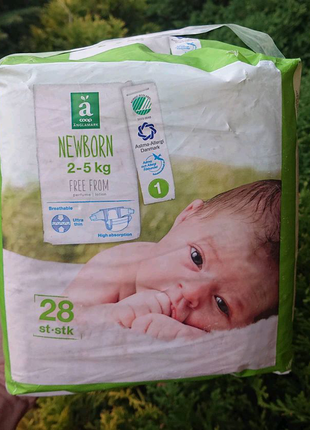 Підгузники для новонароджених діток 2-3кг, еко lillydoo, coop