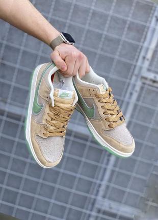 Nike sb dunk beige&green2 фото