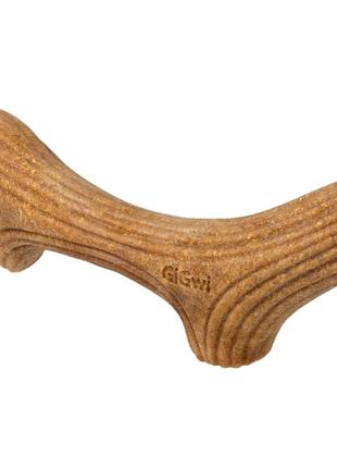 Іграшка для собак рог жувальний gigwi wooden antler, дерево, полімер, l