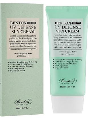 Сонцезахисний крем benton air fit uv defense sun cream spf50+/...