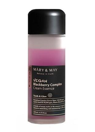 Mary & may vegan blackberry complex cream essence – зволожуюча кр