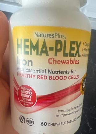 Комплекс для підтримки  здоров'я крові, залізо hema-plex natures