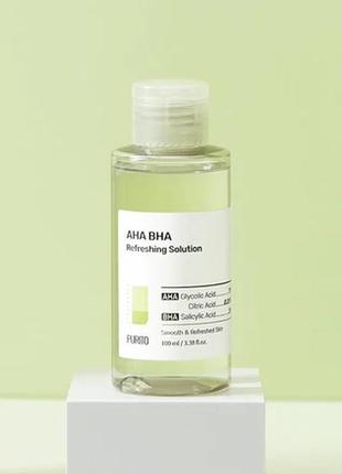 Освіжаючий тонер з кислотами purito aha bha refreshing solution 1