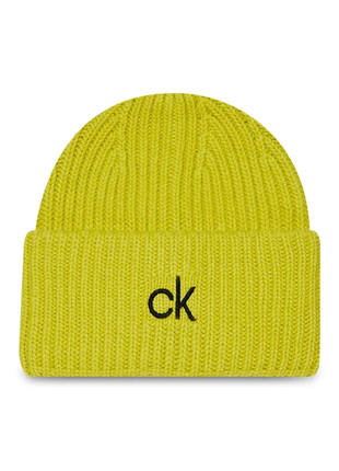 Теплая шапкa бини унисекс calvin klein organic knit xl beanie. состояние идеально1 фото