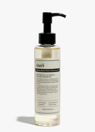 Гідрофільна олія  dear, klairs gentle black fresh cleansing oil,