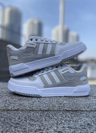 Adidas forum white&amp;gray3 фото