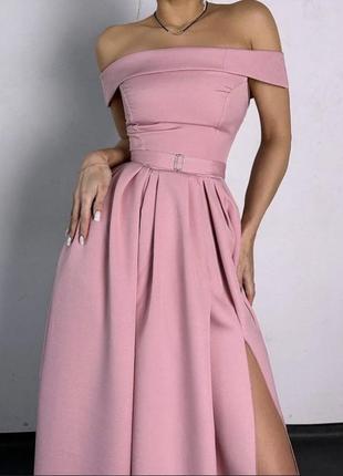 Пудрова сукня максі, пудрова сукня для дружки, рожева сукня максі