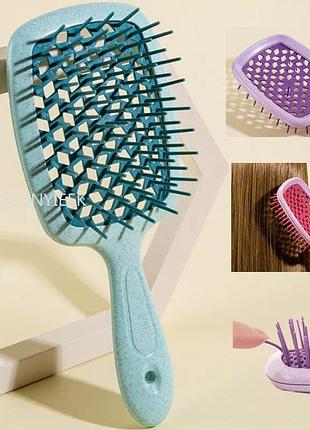 Масажна щітка для волосся з отворами у формі 🐝сот🍯