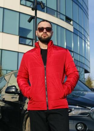 Мужская куртка на весну в красном цвете premium качества, стильная и удобная куртка на каждый день