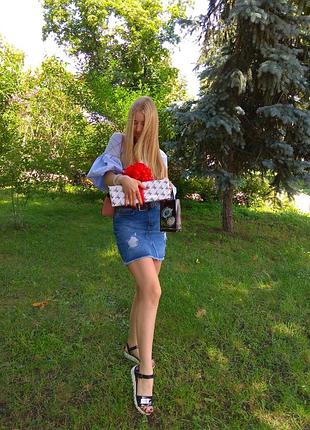 Стильна джинсова спідниця