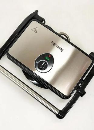 Гриль притискний rainberg rb-5412 з терморегулятором, на 2800вт