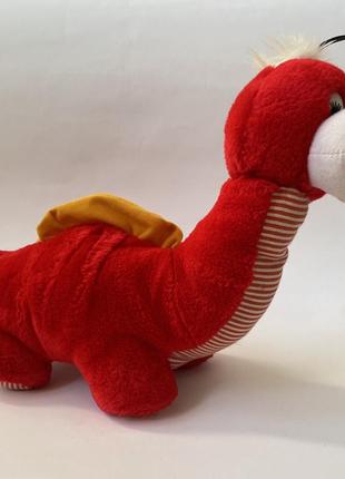 Мягкая игрушка красный динозавр дракон4 фото