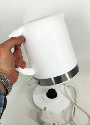 Маленький електрочайник magio mg-110 тихий електричний чайник wk-124 електронний чайник