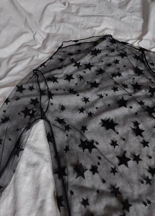 Блузка в сетку с звездочками