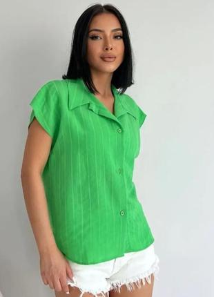 Блуза зеленая1 фото