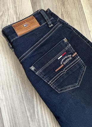 Оригінальні вузьки джинси темно сині джинси tommy8 фото