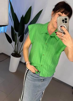 Блуза зеленая4 фото