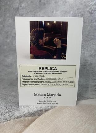 Оригинальный пробник maison margiela replica jazz club