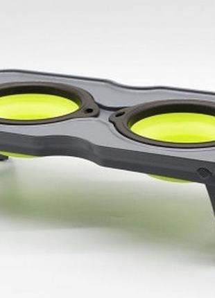 Бар раскладной с силиконовыми мисками салатовые - 350 мл